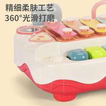 Hand-knocking piano baby educational infant childrens piano toy piano two-in-one music eight-tone percussion instrument 8 months old
