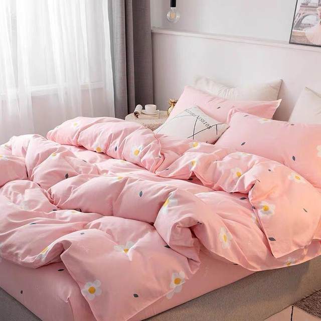 B0Z pure cotton single bed sheet cover 100% cotton twill soft fresh pastoral style single bedding single double bedding