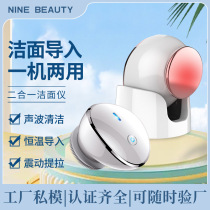 Electric facial cleanser rechargeable ultrasonic facial cleansing brush large beauty instrument facial cleansing brush beauty massage introduction device