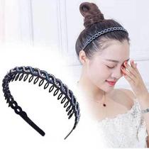 Hairband with diamonds toothed hair artifact hair clip womens headband head buckle versatile wavy simple hair accessories hair twister