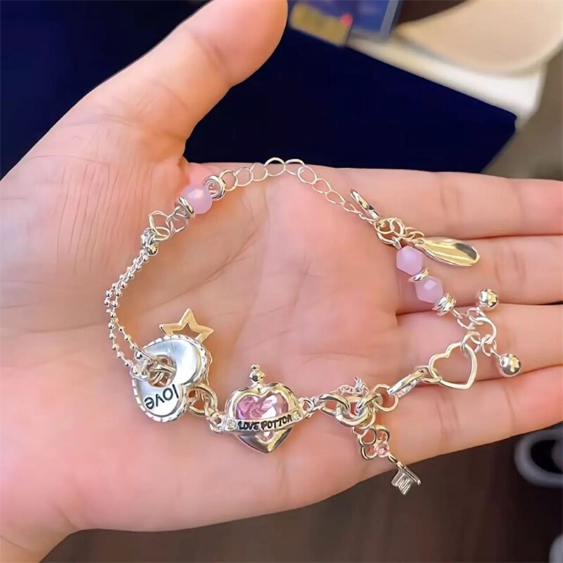 Harry Potter Collaboration Merchandise_Potion Heart Keychain Bracelet for Women, Niche High-End Exquisite Gift Jewelry