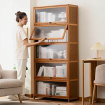 Kitchen storage rack floor-standing flip-top multi-layer storage rack household multi-functional bowls chopsticks dishes and pots storage cabinet cabinet