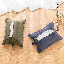 Nordic cotton and linen tissue bag hanging fabric tissue box for home living room restaurant office car tissue set