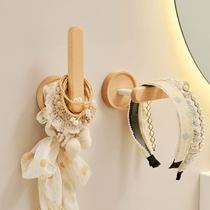Walnut hairband hairband headband storage rack wall-mounted punch-free hook strong adhesive wall jewelry hook