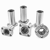 Steel-protected linear bearing flange high temperature resistant optical axis guide sleeve LMF H K10 12 16 20 25LUU flange seat