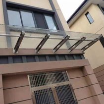 Customized stainless steel fiberglass beam awning carbon steel corbel bracket steel frame H-shaped steel structure cantilever beam curtain wall claws