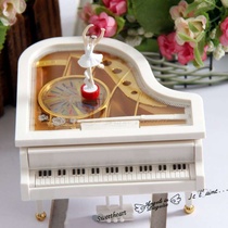 Childrens Day birthday gift creative piano music box ornaments spinning and dancing little girl music box student gift