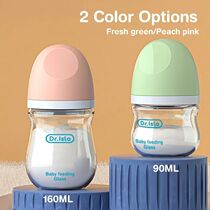 1PCS Newborn Feeding Bottles 90ML 160ML Baby Bottle Glass Bo
