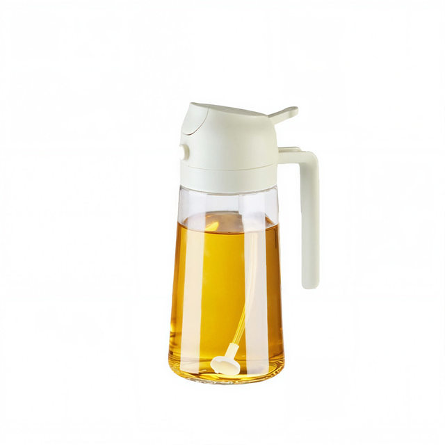 Dual-Purpose Oil Spray Bottle for Kitchen Use, Glass, Leak-Proof, Non-Stick Oil, Leak-Proof Soy Sauce and Vinegar Seasoning Bottle