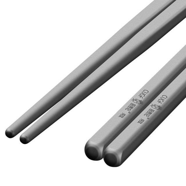 Pure Titanium Chopsticks, High-End Household Tableware, Antibacterial and Mildew-Proof, Non-Slip, High-Temperature Resistant, Portable Alloy Chopsticks