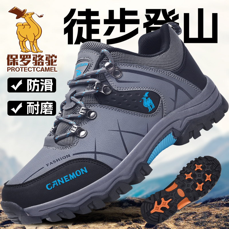Paul Camel Men's Shoes 2025 Summer New Outdoor Non-Slip Wear-Resistant Hiking Shoes Summer Soft-Soled Walking Travel Shoes