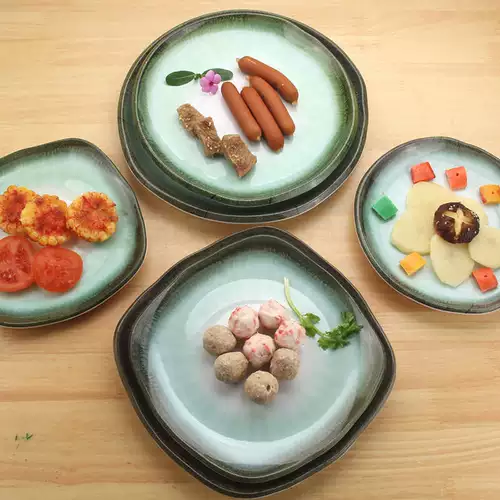 Посуда, квадратная прочная обеденная тарелка, увеличенная толщина, защита при падении