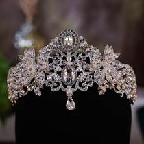 Japanese and Korean new wedding dress forehead crown temperament luxury rhinestone alloy hair accessories princess girl birthday crown