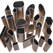 304 stainless steel special-shaped tube customized oval flat oval triangle fan-shaped semicircle handrail tube flat tube wood grain