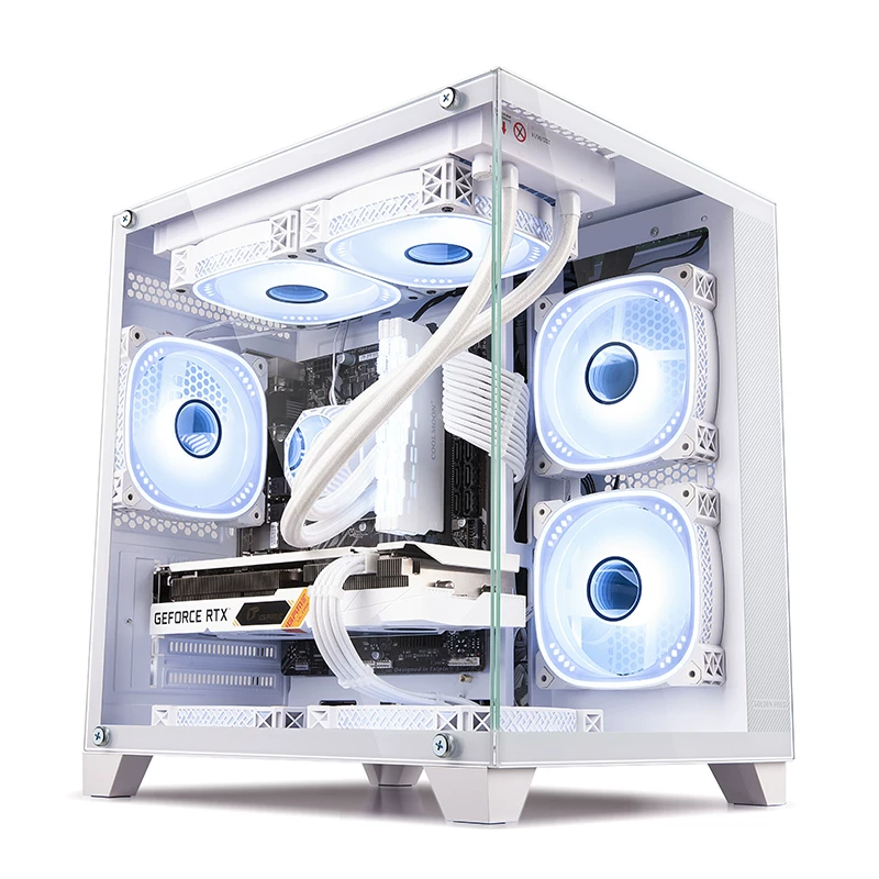 Core i5 12400F/RTX4060 8G independent desktop computer host high -end chicken game sea view room LED light host cool game desktop unique machine