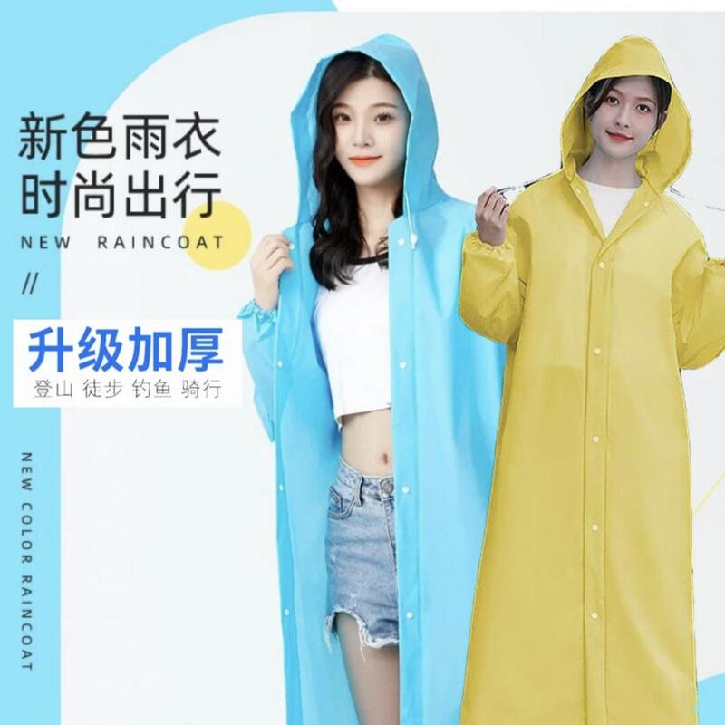 Thickened Full-Body Non-Disposable Raincoat, Long Eva Universal Unisex Adult Outdoor Travel Portable One-Piece Rain Poncho