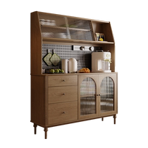 Muzue solid wood sideboard against the wall integrated dining room storage cabinet living room French retro storage tea cabinet wine cabinet