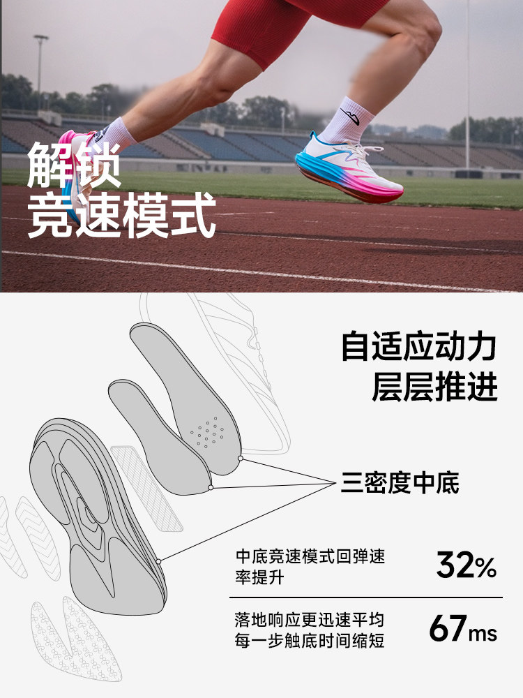 Sonic Cat Reverse 3.0 Carbon Plate Air Cushion Running Shoes Official Authentic Physical Exam Running Shoes Unisex Racing Sports Shoes