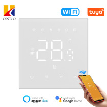 Tuya wifi smart thermostat water floor heating electric heating wall-mounted boiler acrylic panel APP voice control