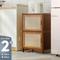 Kitchen rack storage cabinet sandwich cabinet storage cabinet multi-layer floor-standing pots and pans refrigerator narrow gap for dishes