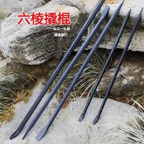 Crowbar special steel warp bar crowbar steel solder crowbar tool industrial hexagonal crowbar truck special high hardness knocking stick