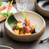 Creative eating bowl ceramic dishes home combination Nordic tableware fruit bowl salad bowl set single rice bowl