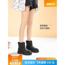 Camel Womens Shoes 2023 New Winter Velvet Boots Womens Thickened Cotton Shoes Thick Sole Warm Northeast Snow Boots Women