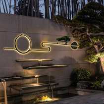 Water curtain wall decorations outdoor fish pond landscaping courtyard water system landscape ornaments waterfall outlet rockery water wall