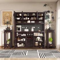 New Chinese style all solid wood hall cabinet wine cabinet kitchen sideboard cupboard purple gold sandalwood cabinet storage cabinet storage cabinet