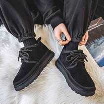 Northeast retro plus velvet thickened large cotton shoes 2024 winter new youth versatile fashion trend warm snow boots