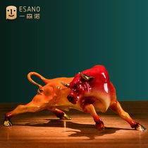 Copper bull ornaments for offices attract wealth high-end handicrafts opening gifts prosperous market great fortunes