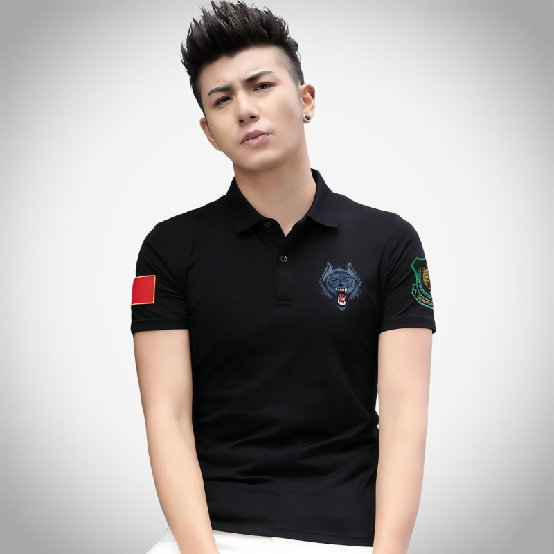 Veteran Clothing, Wolf Warrior Polo Shirt, Short-Sleeved Cotton T-Shirt, Military Half-Sleeve Outdoor Tactical Workwear Veteran Clothing, Wolf Warrior Polo Shirt, Short-Sleeved Cotton T-Shirt, Military Half-Sleeve Outdoor Tactical Workwear