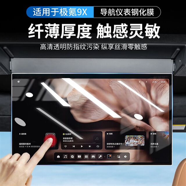 Suitable for Zeekr 9X Rear Air Conditioning Magic Screen Protective Film, Central Control Instrument Navigation Tempered Film, Interior Modification Accessories