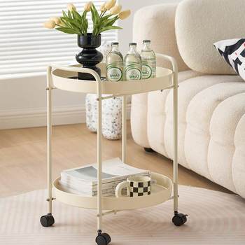 Nordic sofa side several household living room cream style small cart simple small apartment coffee table design storage rack
