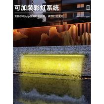 304 stainless steel waterfall outlet courtyard garden water curtain wall flow channel rockery water curtain villa water feature wall screen