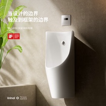 Triangular wall-mounted urinal induction urinal home corner urinal small apartment ceramic mens urinal