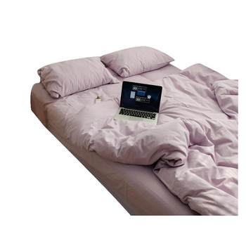Solid color pure cotton quilt cover single piece 150x200 bed single person wash cotton 1.5 meters purple 200x230 quilt cover
