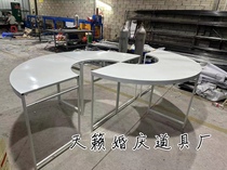 New wedding props S-shaped round iron dessert table combination wedding flower vessel flower stand stage outdoor decoration