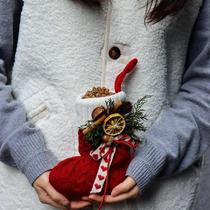 Christmas sock gift bag large candy bag childrens kindergarten Santa Claus snowman scene decoration arrangement