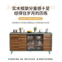#solid wood frame sideboard modern minimalist living room wine cabinet tea cabinet kitchen storage cabinet cabinet storage integrated backrest