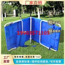Emergency disaster relief folding bed outdoor simple portable folding bed civil affairs standard two-fold folding bed