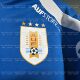 2025 Uruguay National Team Training Uniform Long-Sleeve Half-Zip Thumb-Hole Pre-Match Soccer Jersey Red Training Kit Team Set