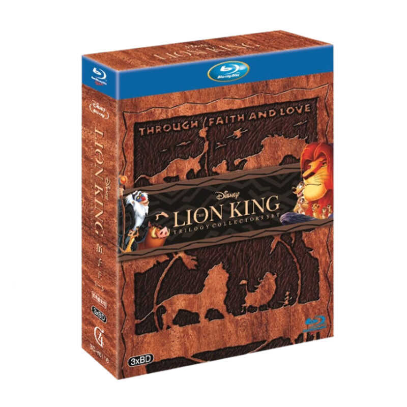 Blu-Ray Ultra Hd Movies the Lion King 1-3 Bd Disc Box Set with Chinese, English, Traditional Chinese, and Japanese Subtitles Blu-Ray Ultra Hd Movies the Lion King 1-3 Bd Disc Box Set with Chinese, English, Traditional Chinese, and Japanese Subtitles