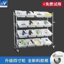 E-commerce picking truck warehouse express sorting wheeled tool cart storage rack material cart trailer slope sorting truck