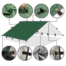 Multifunctional square camping canopy tent rainproof and sunproof silver-coated pergola camping barbecue awning