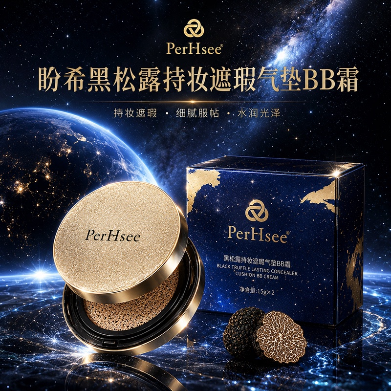 Perhsee Black Truffle Long-Lasting Concealer Cushion Bb Cream