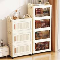 Installation-free storage cabinet storage cabinet household multi-layer plastic snack cabinet folding childrens wardrobe toy storage cabinet