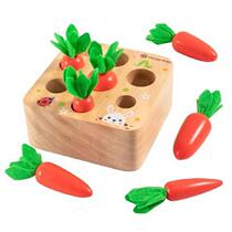 Montessori Toys for 1 Year Baby Pull Carrot Set Game Kids Wo