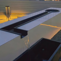 Waterfall landscape fountain fountain equipment integrated spoon water feature stainless steel pool courtyard water ornaments