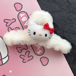 Hello Kitty Cartoon Shark Clip Hair Accessories for Girls Hello Kitty cute Stuffed Back of Head Hair Accessories for Girls